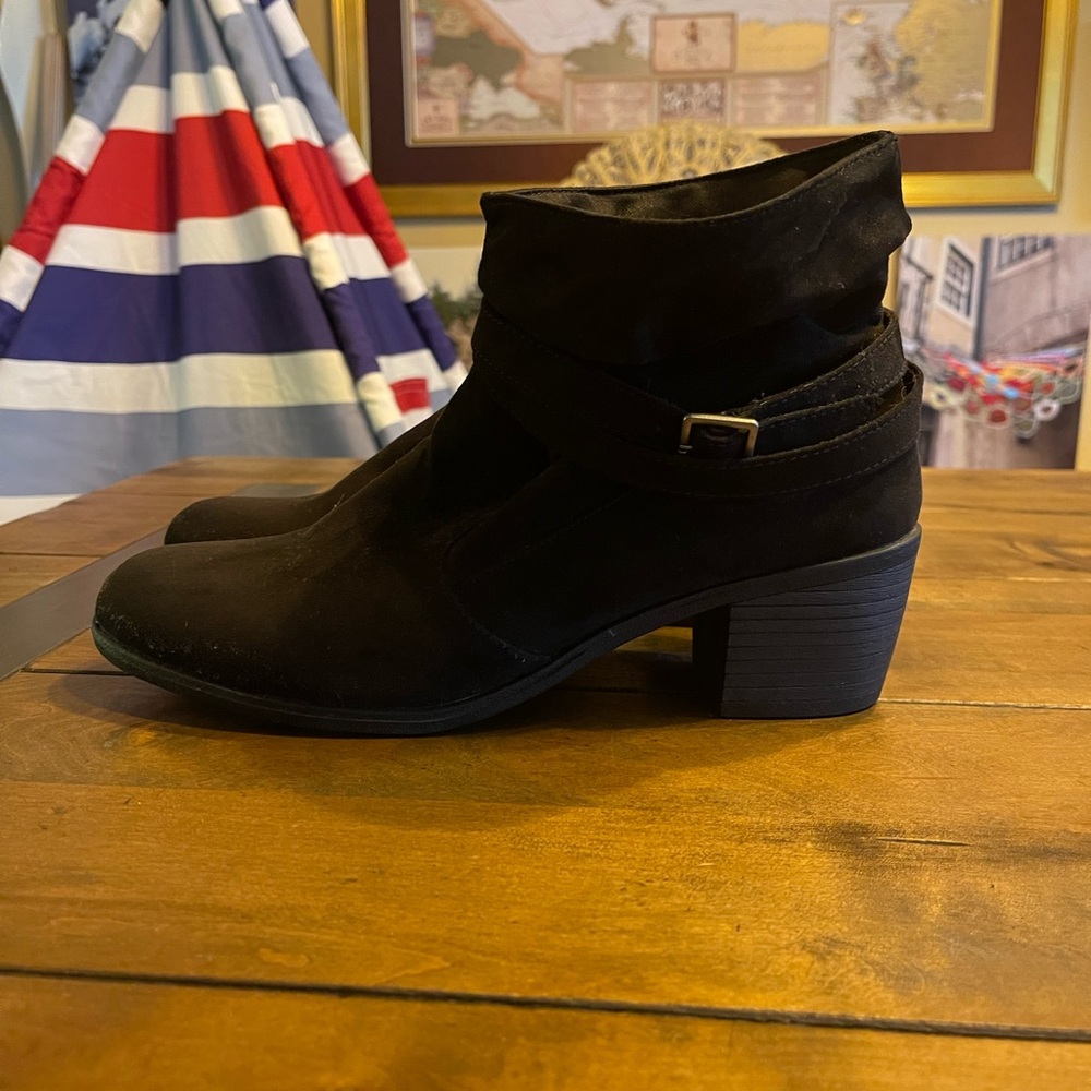 Black Suede Ankle Boot